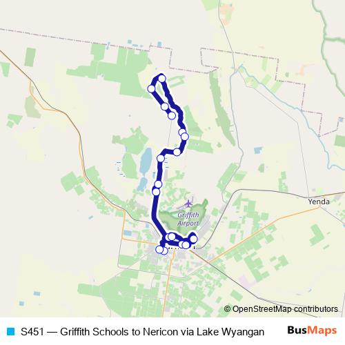 S451 bus Line Map