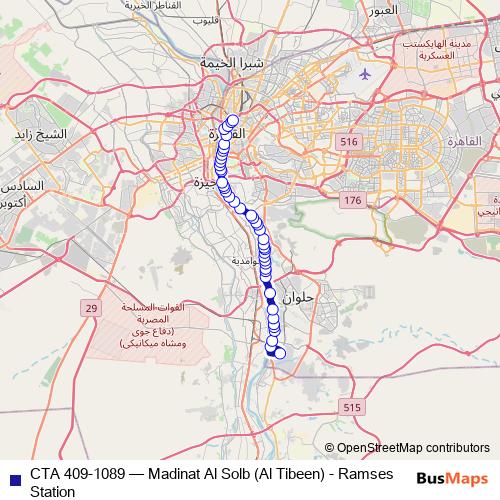 CTA 409-1089 bus Line Map