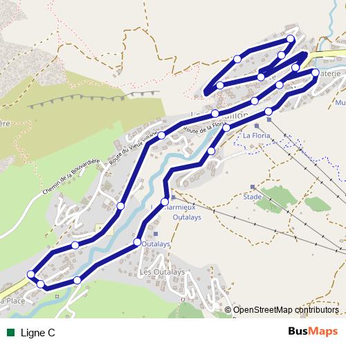 Ligne C bus Line Map