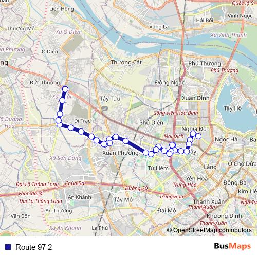 Route 97 2 bus Line Map