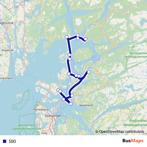580 ferry Line Map