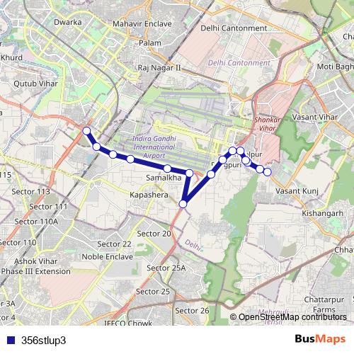 356stlup3 bus Line Map