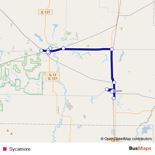 Sycamore bus Line Map