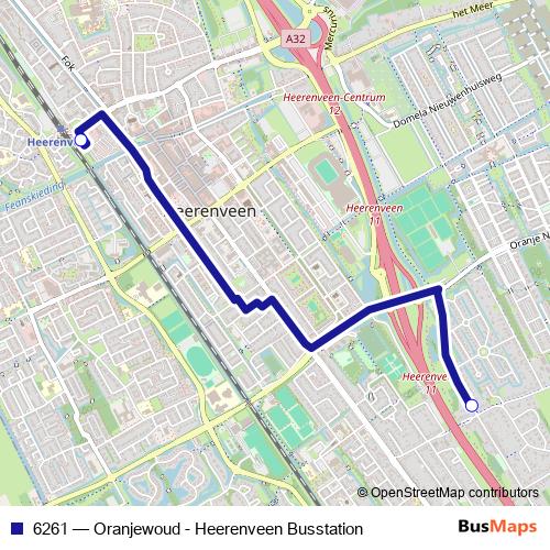 6261 bus Line Map