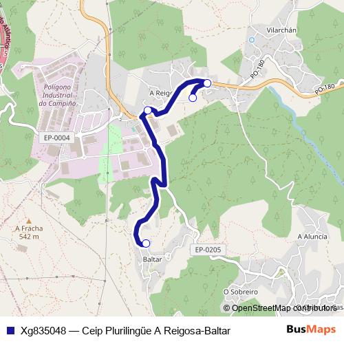 Xg835048 bus Line Map