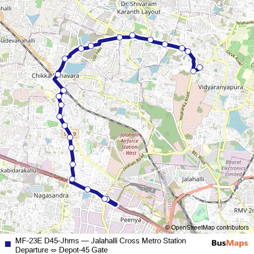MF-23E D45-Jhms bus Line Map