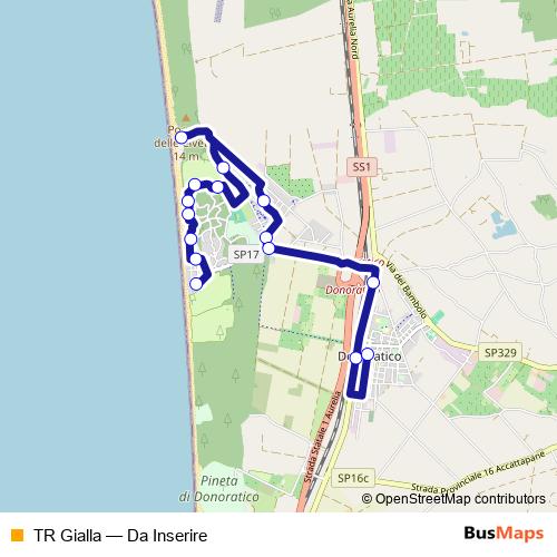 TR Gialla bus Line Map