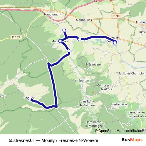55sfresnes01 bus Line Map