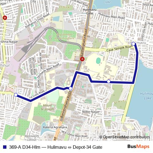 369-A D34-Hlm bus Line Map