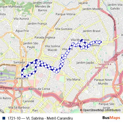 1721-10 bus Line Map