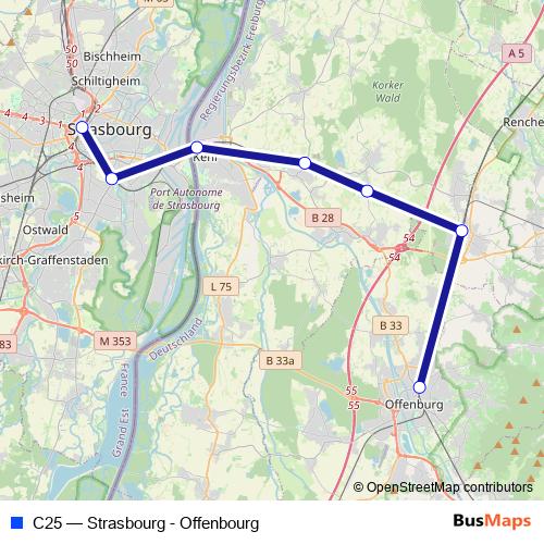 C25 rail Line Map