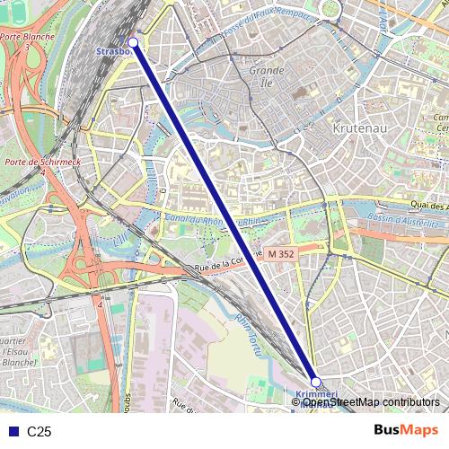 C25 rail Line Map