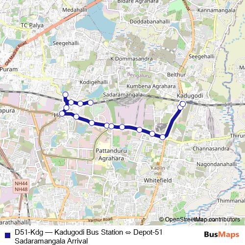 D51-Kdg bus Line Map