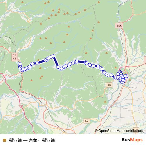 稲沢線 bus Line Map