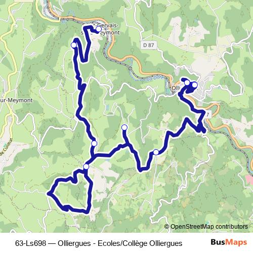63-Ls698 bus Line Map