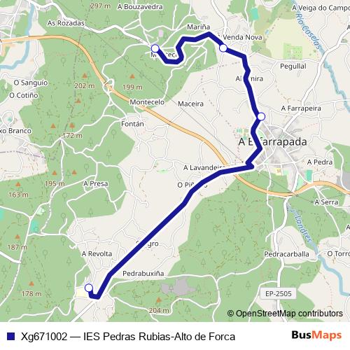 Xg671002 bus Line Map