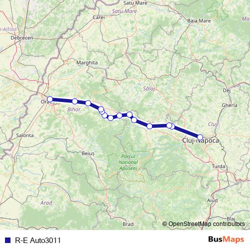R-E Auto3011 bus Line Map