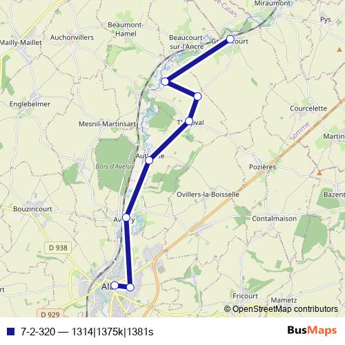 7-2-320 bus Line Map