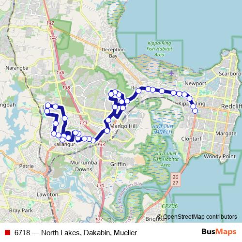6718 bus Line Map