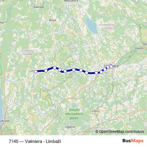 7145 bus Line Map