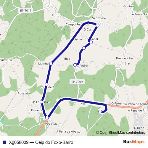 Xg658009 bus Line Map