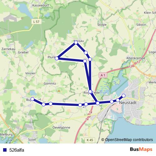 526alfa bus Line Map