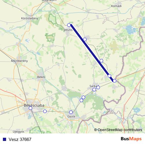 Vesz 37667 rail Line Map
