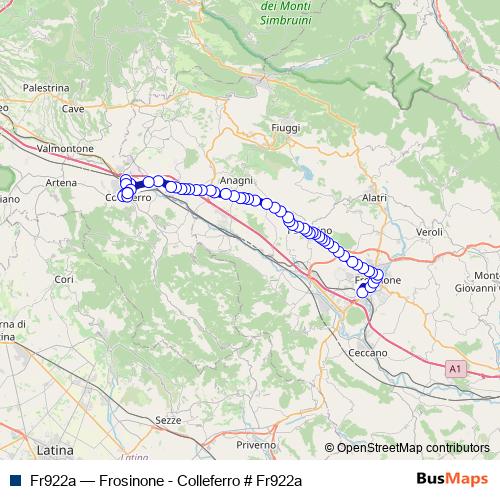 Fr922a bus Line Map
