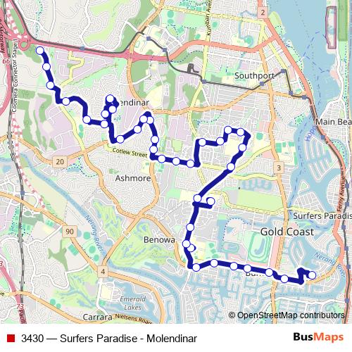 3430 bus Line Map