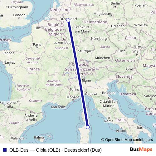 OLB-Dus air Line Map