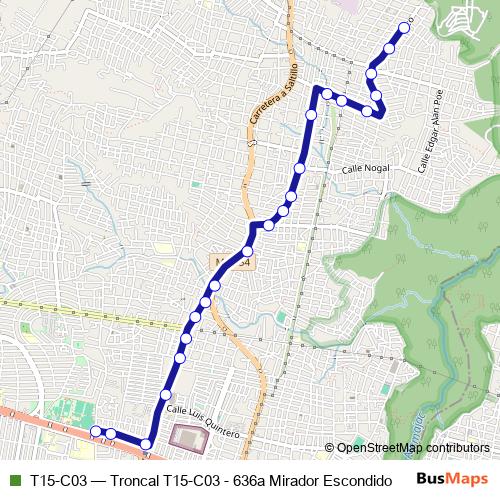 T15-C03 bus Line Map