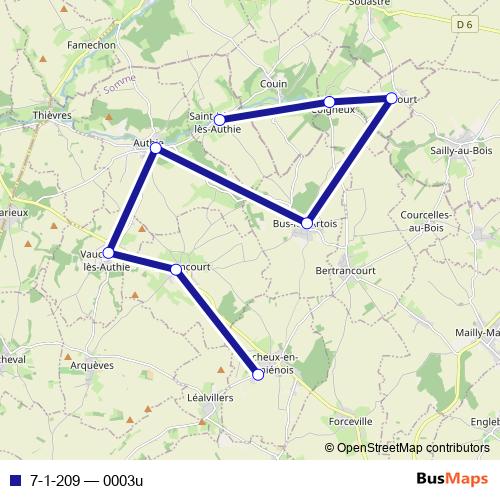 7-1-209 bus Line Map
