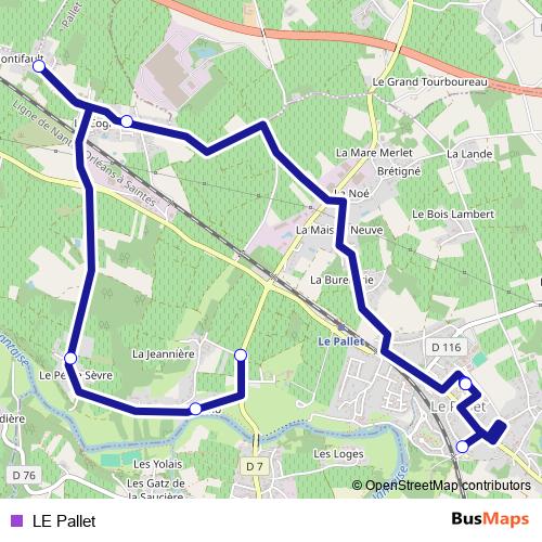 LE Pallet bus Line Map