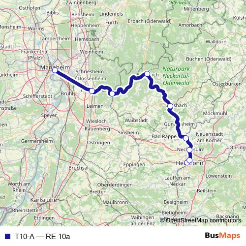 T10-A rail Line Map