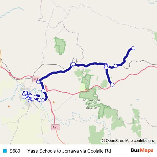 S680 bus Line Map