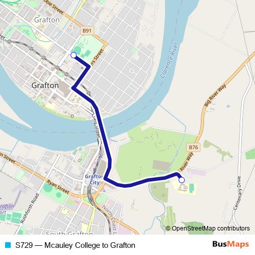 S729 bus Line Map