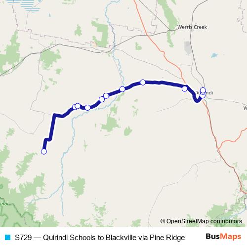 S729 bus Line Map