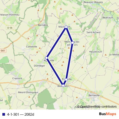 4-1-301 bus Line Map