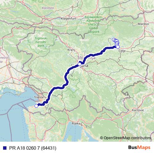PR A18 0260 7 (64431) bus Line Map