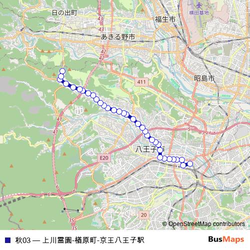 秋03 bus Line Map