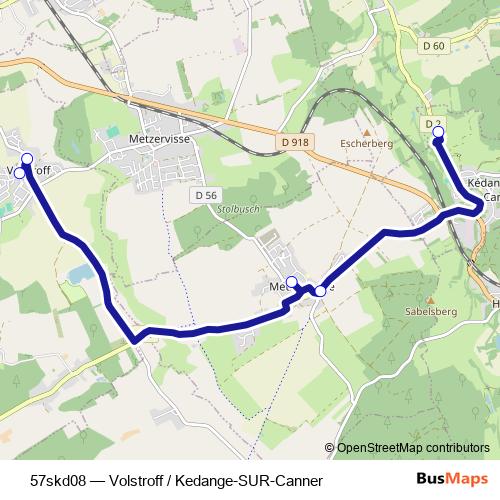 57skd08 bus Line Map