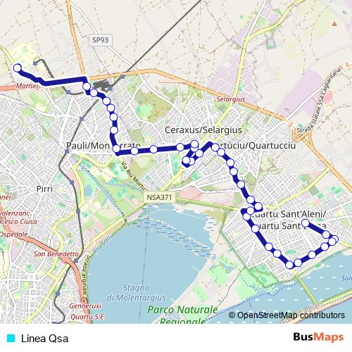 Linea Qsa bus Line Map