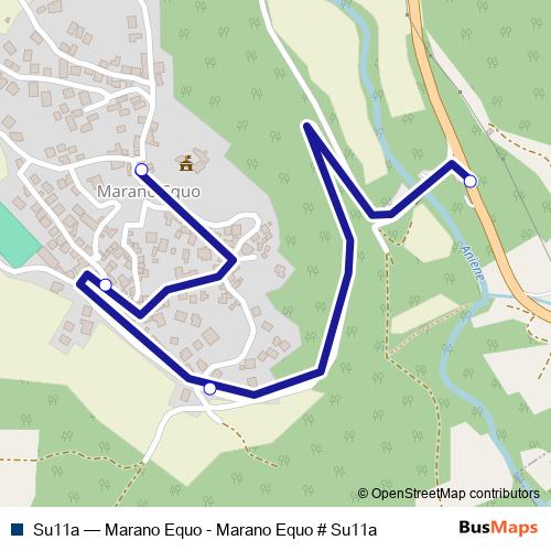 Su11a bus Line Map