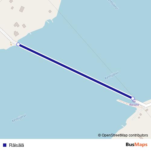 Räisälä ferry Line Map