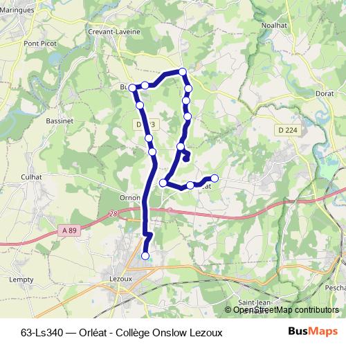63-Ls340 bus Line Map