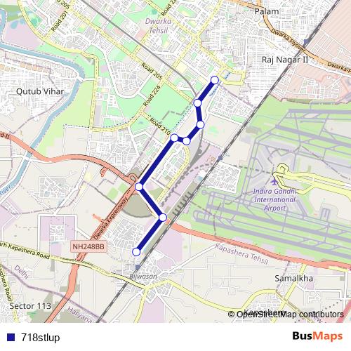 718stlup bus Line Map