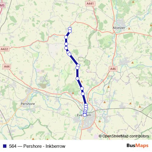 564 bus Line Map