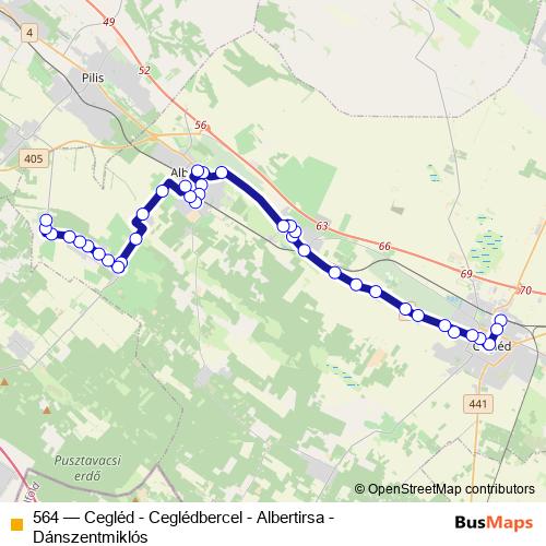 564 bus Line Map