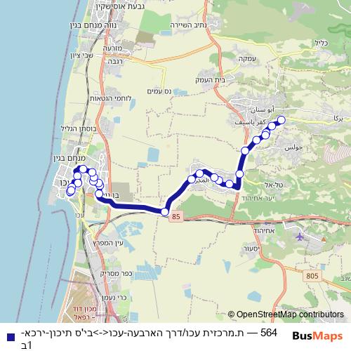 564 bus Line Map