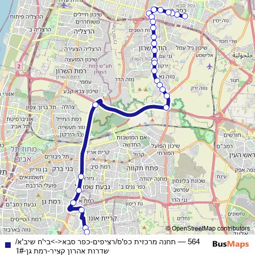 564 bus Line Map